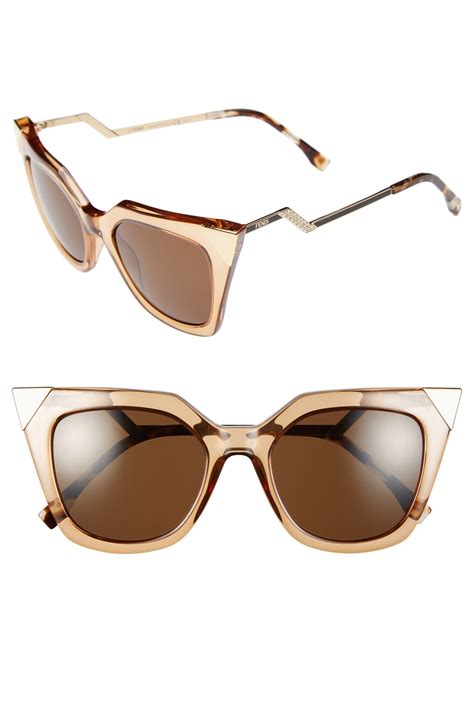 fendi rainbow 52mm cat eye sunglasses|fendi sunglasses women cat eye.